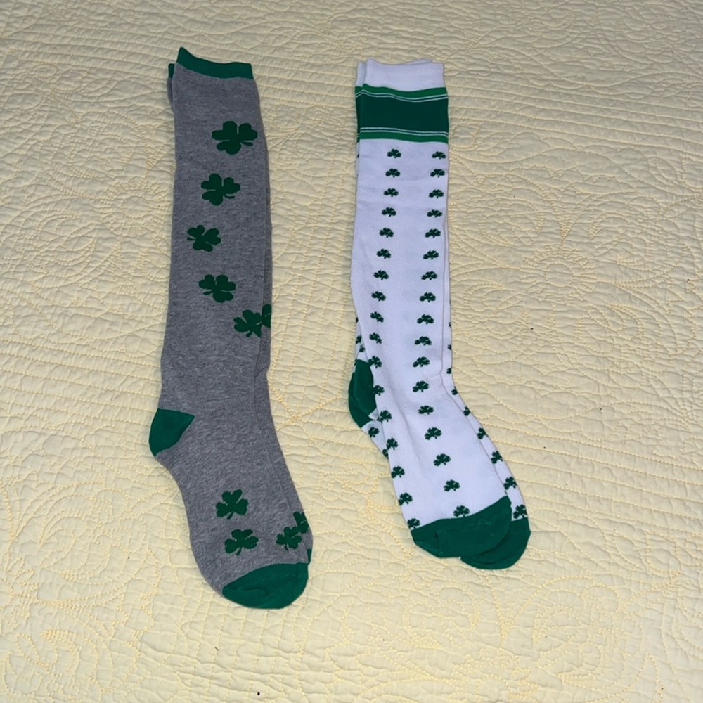 New ! Knee High Shamrock Socks
